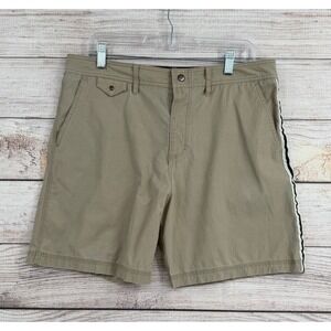 Banks Journal Shorts Mens 33 Tan Hybrid Walk Shorts Side Stripe BS0066